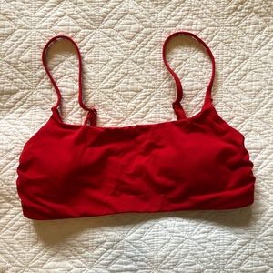 Red sporty bikini top